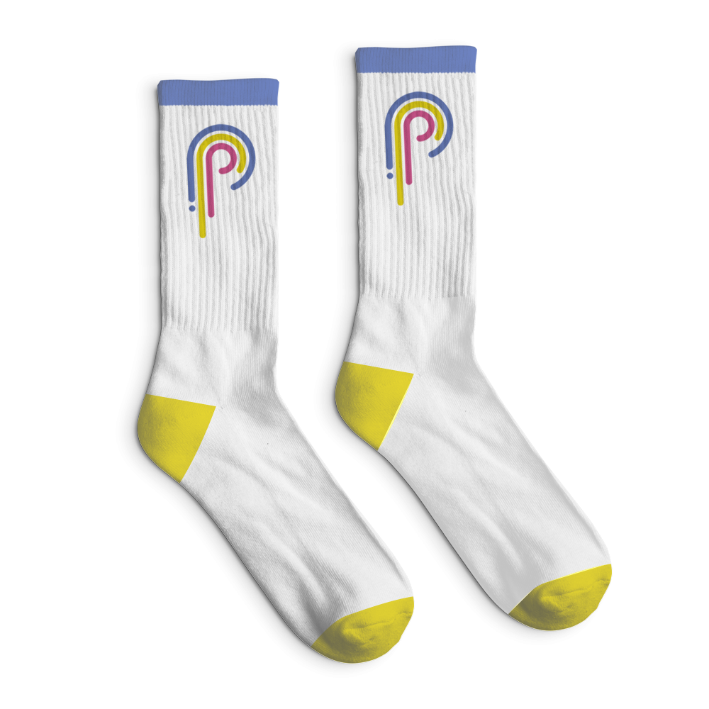 Носки спортивные с логотипом высокой длины